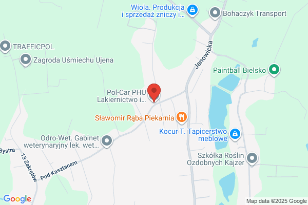 Pol-Car. PHU. Lakiernictwo i blacharstwo samochodowe. Kostyszyn J.