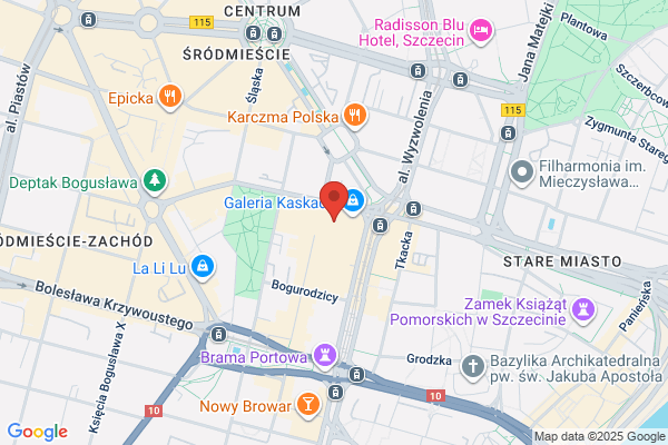 Kaskada. Centrum miesa i wedlin. Dron A.