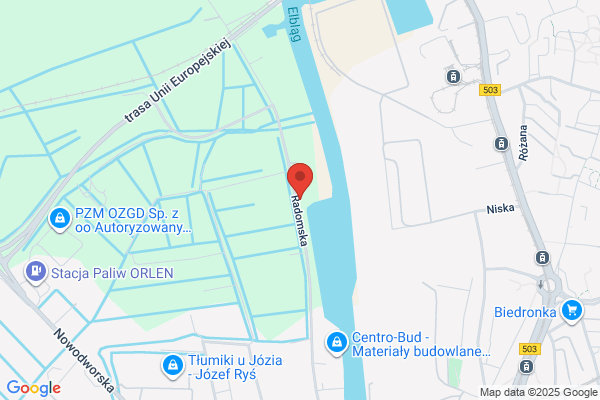 Przystan kajakowa Miejskiego Osrodka Sportu i Rekreacji