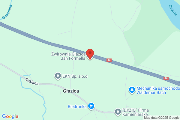 Glazica. Zwirownia. Eksploatacja kruszywa naturalnego
