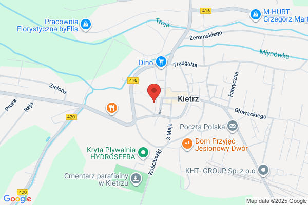 Kietrz. Zaklad optyczny firmy Okularus