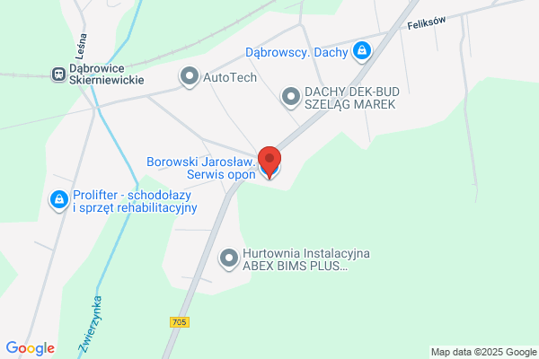 Borowski Jaroslaw. Zaklad wulkanizacyjny, sprzedaz opon