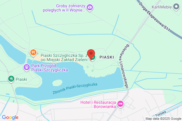 Piaski Szczygliczka. Kompleks rekreacyjny Miejskiego Zakladu Zieleni Miejskiej