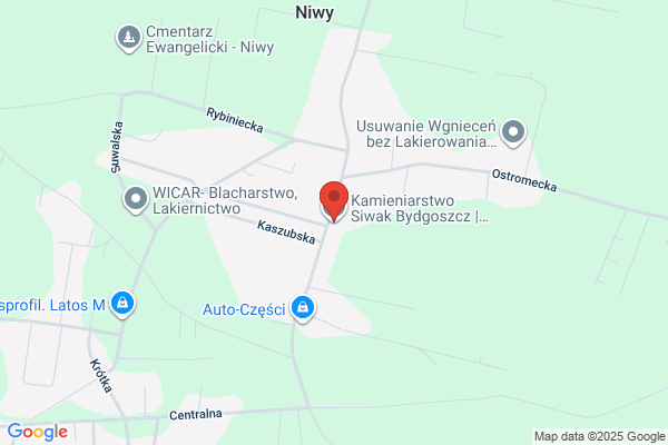 Zaklad produkcji i handlu materialami budowlanymi. Kamieniarstwo. Janusz Siwak