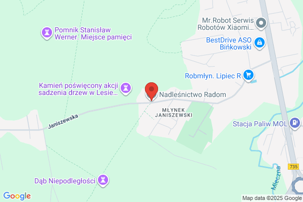 Lesnictwo Janiszew. Nadlesnictwo Radom