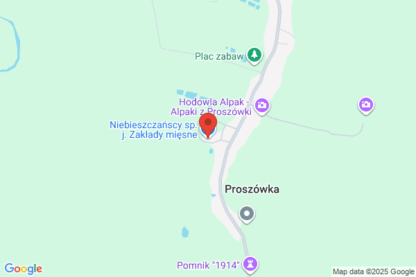 Proszówka 36. S.j. Sklep firmowy zakladu miesnego. Niebieszczanscy D.M.