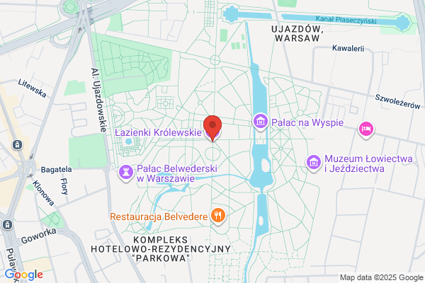 Muzeum Lazienki Królewskie. Zespól Palacowo - Ogrodowy